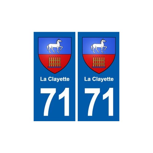 71 La Clayette blason autocollant plaque stickers ville