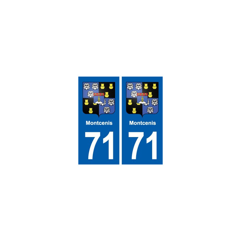71 Montcenis blason autocollant plaque stickers ville