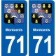 71 Montcenis blason autocollant plaque stickers ville