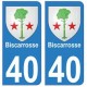 40 Biscarrosse autocollant plaque blason armoiries stickers département ville