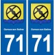 71 Ouroux-sur-Saône blason autocollant plaque stickers ville