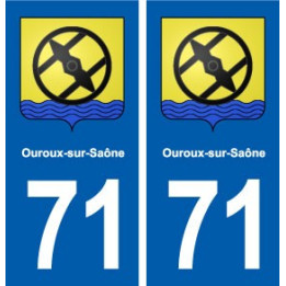 71 Ouroux-sur-Saône blason autocollant plaque stickers ville