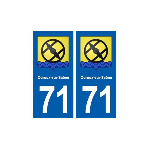 71 Ouroux-sur-Saône blason autocollant plaque stickers ville