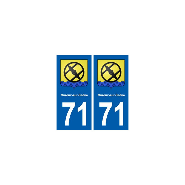 71 Ouroux-sur-Saône blason autocollant plaque stickers ville