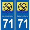 71 Ouroux-sur-Saône blason autocollant plaque stickers ville