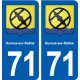 71 Ouroux-sur-Saône blason autocollant plaque stickers ville