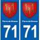 71 Pierre-de-Bresse blason autocollant plaque stickers ville