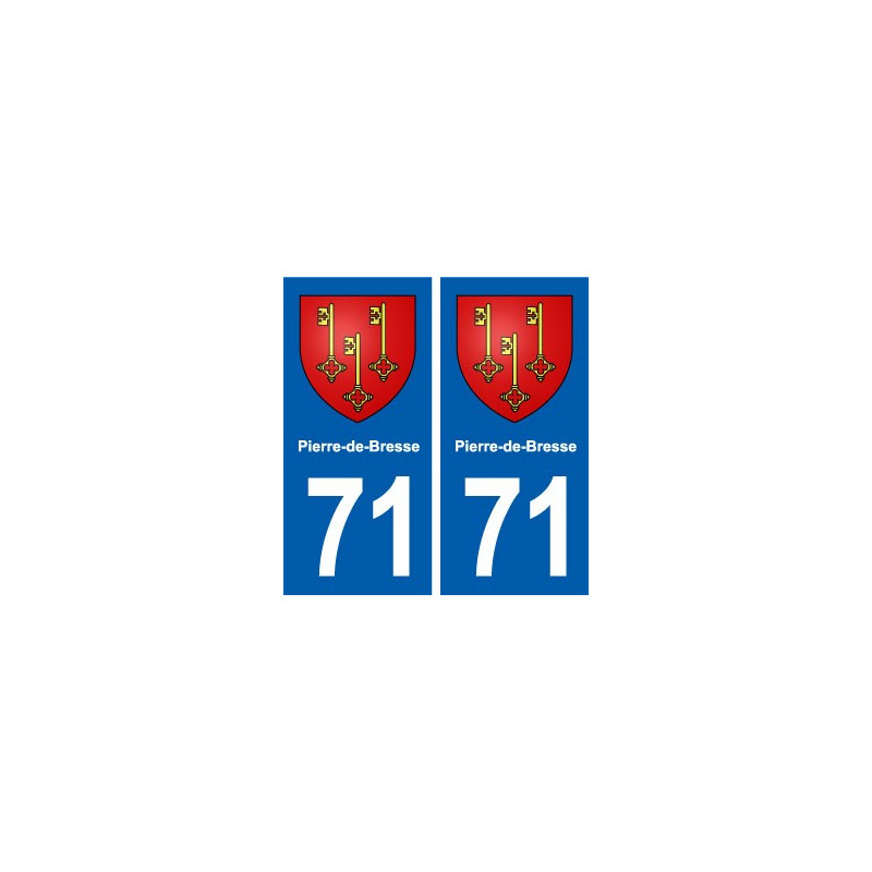 71 Pierre-de-Bresse blason autocollant plaque stickers ville