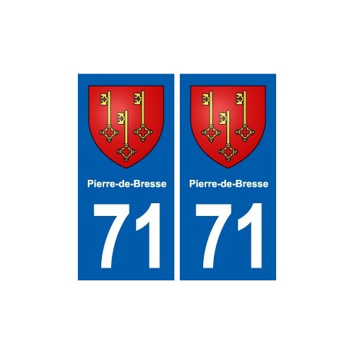 71 Pierre-de-Bresse blason autocollant plaque stickers ville