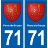 71 Pierre-de-Bresse blason autocollant plaque stickers ville