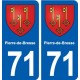 71 Pierre-de-Bresse blason autocollant plaque stickers ville