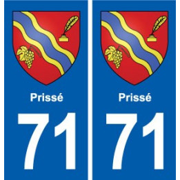 71 Prissé blason autocollant plaque stickers ville