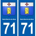 71 Saint-Sernin-du-Bois blason autocollant plaque stickers ville