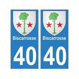 40 Biscarrosse autocollant plaque blason armoiries stickers département ville