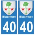 40 Biscarrosse adesivo piastra stemma coat of arms adesivi dipartimento città