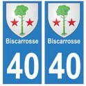 40 Biscarrosse-aufkleber platte wappen wappen sticker abteilung stadt