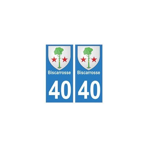 40 Biscarrosse autocollant plaque blason armoiries stickers département ville