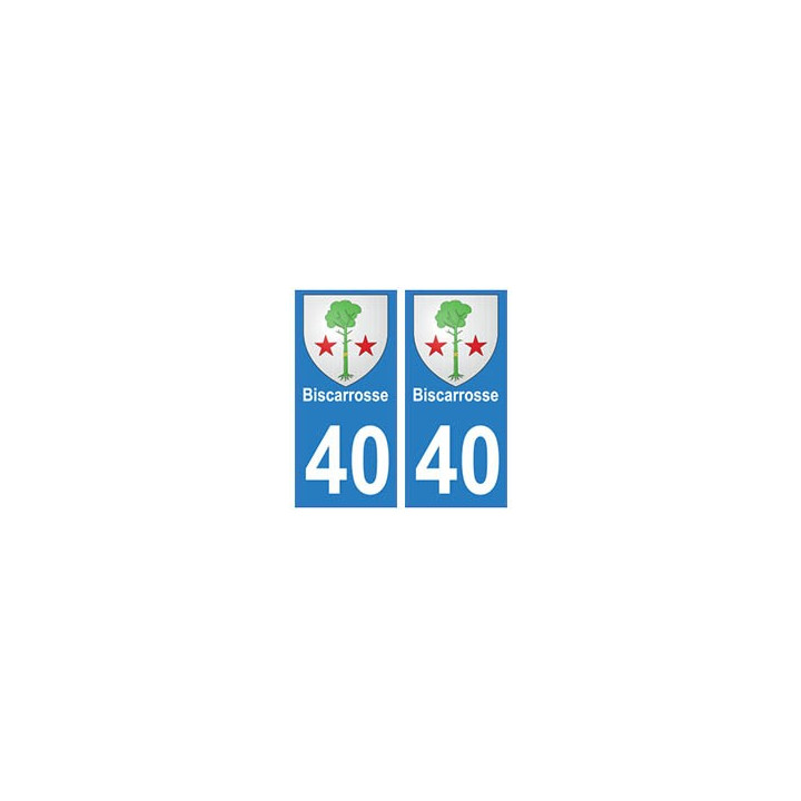 40 Biscarrosse autocollant plaque blason armoiries stickers département ville