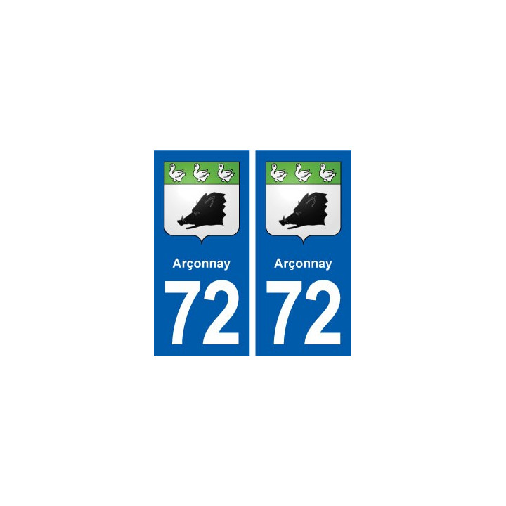 72 Arçonnay blason autocollant plaque stickers ville
