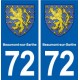 72 Beaumont-sur-Sarthe wappen aufkleber typenschild aufkleber stadt