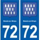 72 Bessé-sur-Braye blason autocollant plaque stickers ville