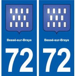 72 Bessé-sur-Braye blason autocollant plaque stickers ville