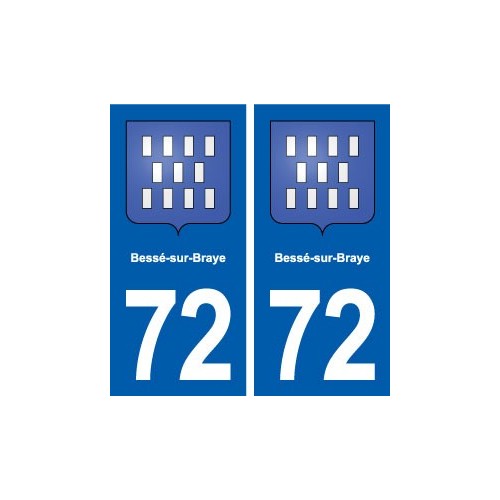 72 Bessé-sur-Braye blason autocollant plaque stickers ville