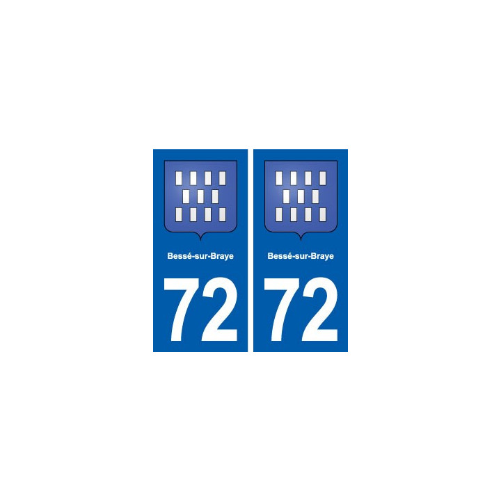 72 Bessé-sur-Braye blason autocollant plaque stickers ville