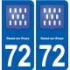 72 Bessé-sur-Braye blason autocollant plaque stickers ville