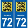72 Bouloire blason autocollant plaque stickers ville