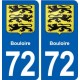 72 Bouloire blason autocollant plaque stickers ville