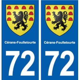 72 Cérans-Foulletourte blason autocollant plaque stickers ville