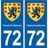 72 Cérans-Foulletourte blason autocollant plaque stickers ville