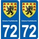 72 Cérans-Foulletourte blason autocollant plaque stickers ville