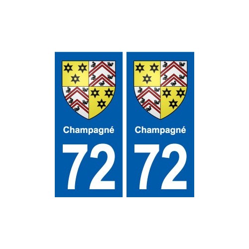 72 Champagné blason autocollant plaque stickers ville