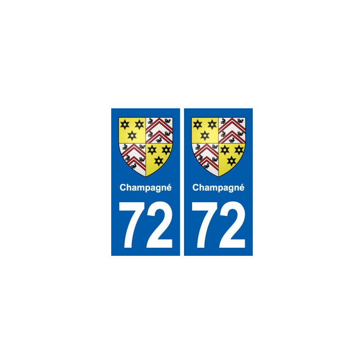 72 Champagné blason autocollant plaque stickers ville