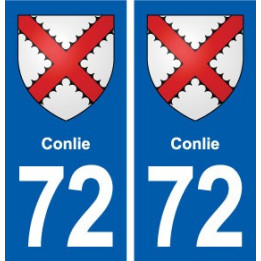 72 Conlie blason autocollant plaque stickers ville