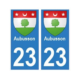 23 Aubusson autocollant plaque blason armoiries stickers département