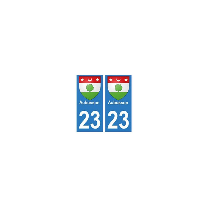 23 Aubusson autocollant plaque blason armoiries stickers département