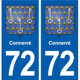 72 Connerré  blason autocollant plaque stickers ville