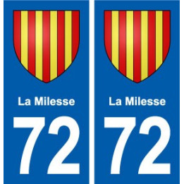 72 La Milesse blason autocollant plaque stickers ville