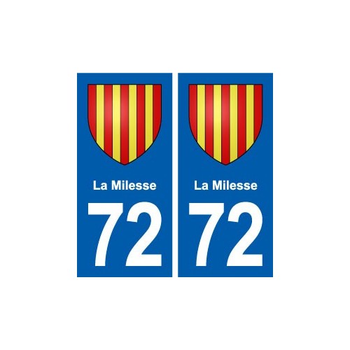 72 La Milesse blason autocollant plaque stickers ville