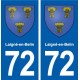72 Laigné-en-Belin blason autocollant plaque stickers ville