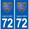 72 Laigné-en-Belin blason autocollant plaque stickers ville