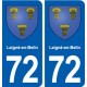72 Laigné-en-Belin blason autocollant plaque stickers ville