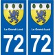 72 Le Grand-Lucé blason autocollant plaque stickers ville