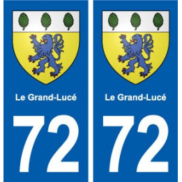 72 Le Grand-Lucé blason autocollant plaque stickers ville