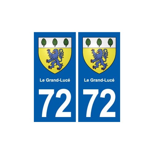 72 Le Grand-Lucé blason autocollant plaque stickers ville