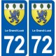 72 Le Grand-Lucé blason autocollant plaque stickers ville