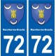 72 Marolles-les-Braults blason autocollant plaque stickers ville